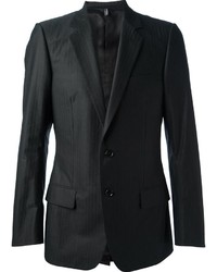 Blazer à rayures verticales noir Christian Dior