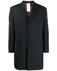 Blazer à rayures verticales noir Magliano