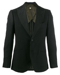 Blazer à rayures verticales noir Maurizio Miri