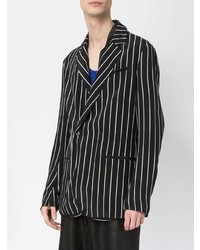 Blazer à rayures verticales noir Haider Ackermann