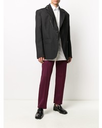 Blazer à rayures verticales noir Maison Margiela