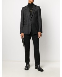 Blazer à rayures verticales noir Dolce & Gabbana