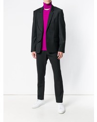 Blazer à rayures verticales noir Chalayan