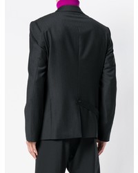 Blazer à rayures verticales noir Chalayan