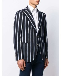 Blazer à rayures verticales noir Tagliatore