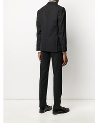 Blazer à rayures verticales noir Tagliatore