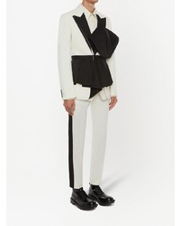 Blazer blanc et noir Alexander McQueen