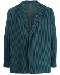 Blazer bleu canard Homme Plissé Issey Miyake