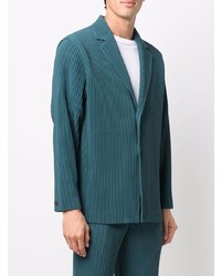 Blazer bleu canard Homme Plissé Issey Miyake