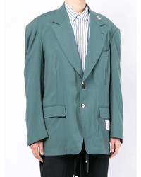 Blazer bleu canard Maison Mihara Yasuhiro