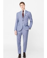Blazer bleu clair Mango