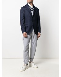 Blazer bleu marine Brunello Cucinelli