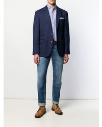 Blazer bleu marine Brunello Cucinelli