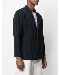 Blazer bleu marine Homme Plissé Issey Miyake