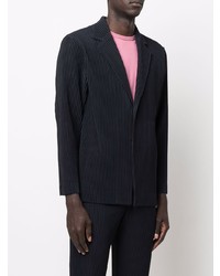 Blazer bleu marine Homme Plissé Issey Miyake