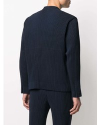 Blazer bleu marine Homme Plissé Issey Miyake