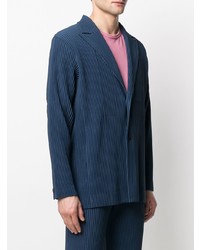 Blazer bleu marine Homme Plissé Issey Miyake