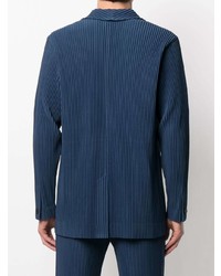 Blazer bleu marine Homme Plissé Issey Miyake