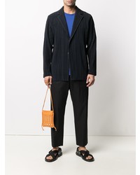 Blazer bleu marine Homme Plissé Issey Miyake