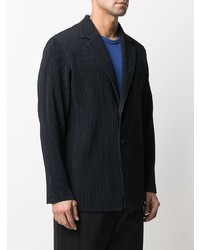 Blazer bleu marine Homme Plissé Issey Miyake