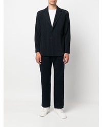 Blazer bleu marine Homme Plissé Issey Miyake