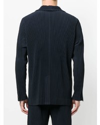 Blazer bleu marine Homme Plissé Issey Miyake