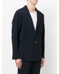 Blazer bleu marine Homme Plissé Issey Miyake