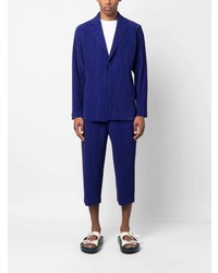 Blazer bleu marine Homme Plissé Issey Miyake