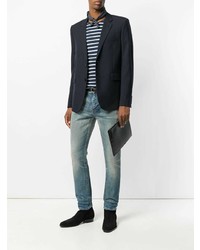 Blazer bleu marine Saint Laurent