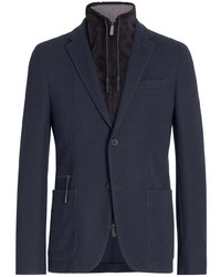 Blazer bleu marine Zegna