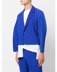 Blazer bleu Homme Plissé Issey Miyake