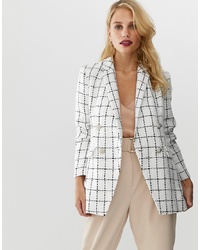 Blazer bouclé blanc