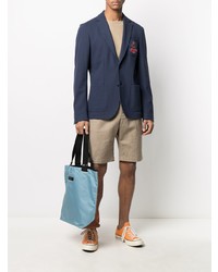 Blazer brodé bleu marine Moschino