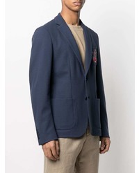 Blazer brodé bleu marine Moschino