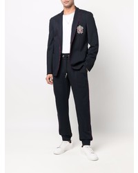 Blazer brodé bleu marine Roberto Cavalli