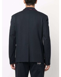 Blazer brodé bleu marine Roberto Cavalli