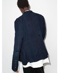 Blazer brodé bleu marine Greg Lauren