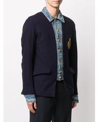 Blazer brodé bleu marine Greg Lauren