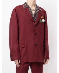 Blazer brodé bordeaux Doublet