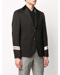 Blazer brodé noir Gucci