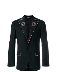 Blazer brodé noir Dolce & Gabbana