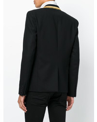 Blazer brodé noir Saint Laurent