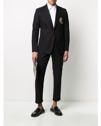 Blazer brodé noir Alexander McQueen