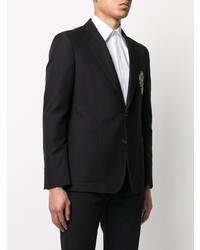 Blazer brodé noir Alexander McQueen