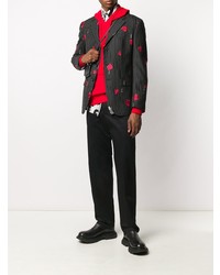 Blazer brodé noir Versace