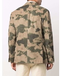 Blazer camouflage marron clair Gabriele Pasini