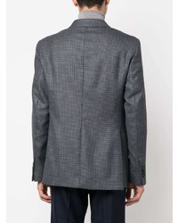 Blazer croisé à carreaux gris foncé PT TORINO