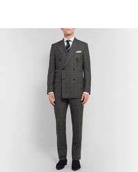 Blazer croisé à carreaux gris foncé Kingsman