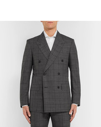 Blazer croisé à carreaux gris foncé Kingsman