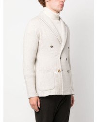 Blazer croisé à chevrons beige Lardini